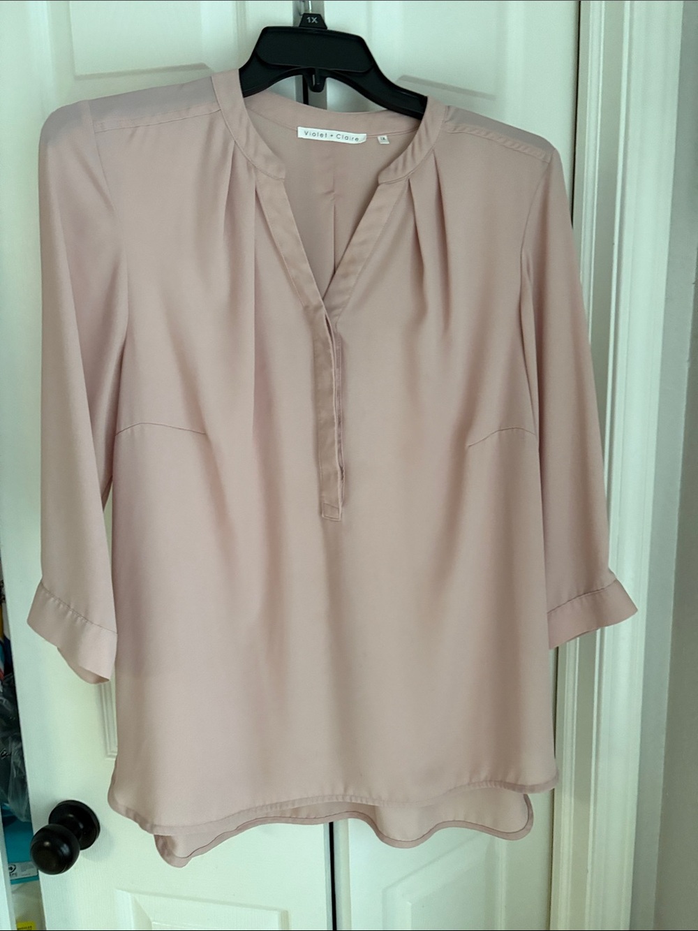 Pink sheer shirt dressy